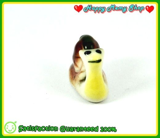 Miniature Snail Figurine Animal Ceramic Handmade  
