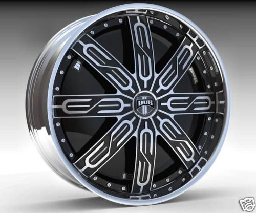 30 DUB SPIN Tycoon Wheel SET 30x10 Black Chrome Spinner Rims RWD 5 6 