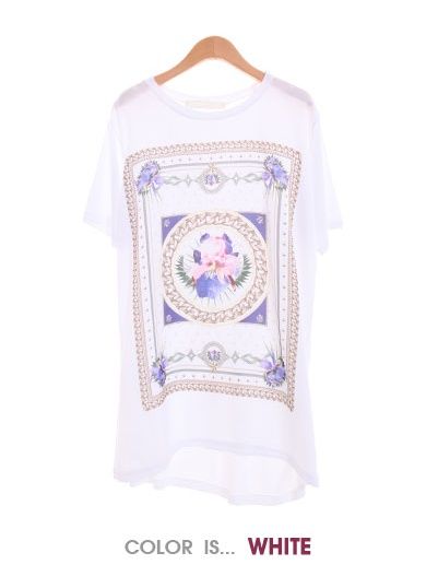 Hi Korean FashionFloral Flower Print T Shirts Womens Tee Tops Long 