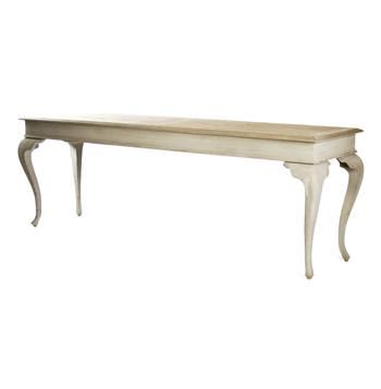   yet delicately crafted console table brings a healthy measure of form