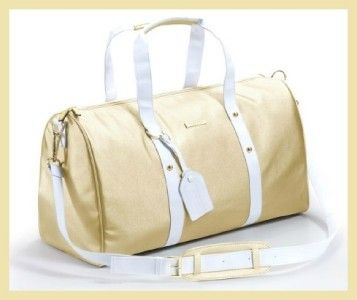 Versace Weekender Bag Large Duffle Travel Luggage Gold + Garment Tote 