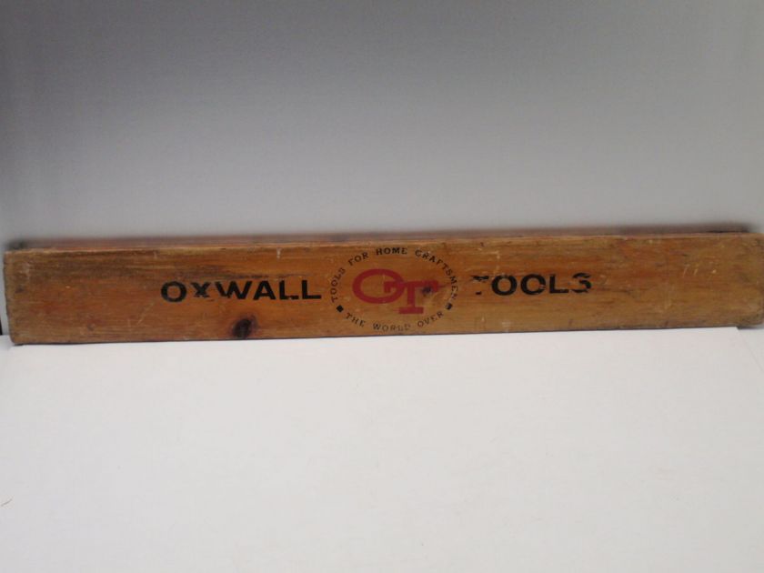 Vintage Used Oxwall OT Tools Craftsman Advertising Wooden Wood Old 