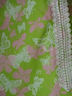 Vintage THE LILLY Butterfly Print PULITZER DRESS w/LACE  