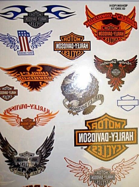 24 HARLEY DAVIDSON Kids Party Favors Temporary Tattoos  