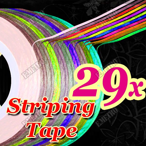 29 Self Adhesive Nail Art Tips Decoration Striping Tape  