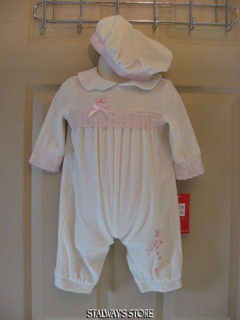 Baby Togs Princess Romper w/Hat Pink 3 6 Months NWT  