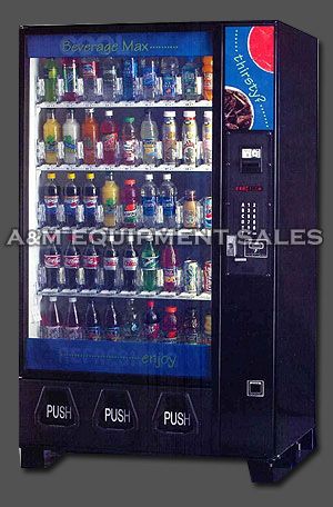 Dixie Narco Bev Max glass front drink vending machine  