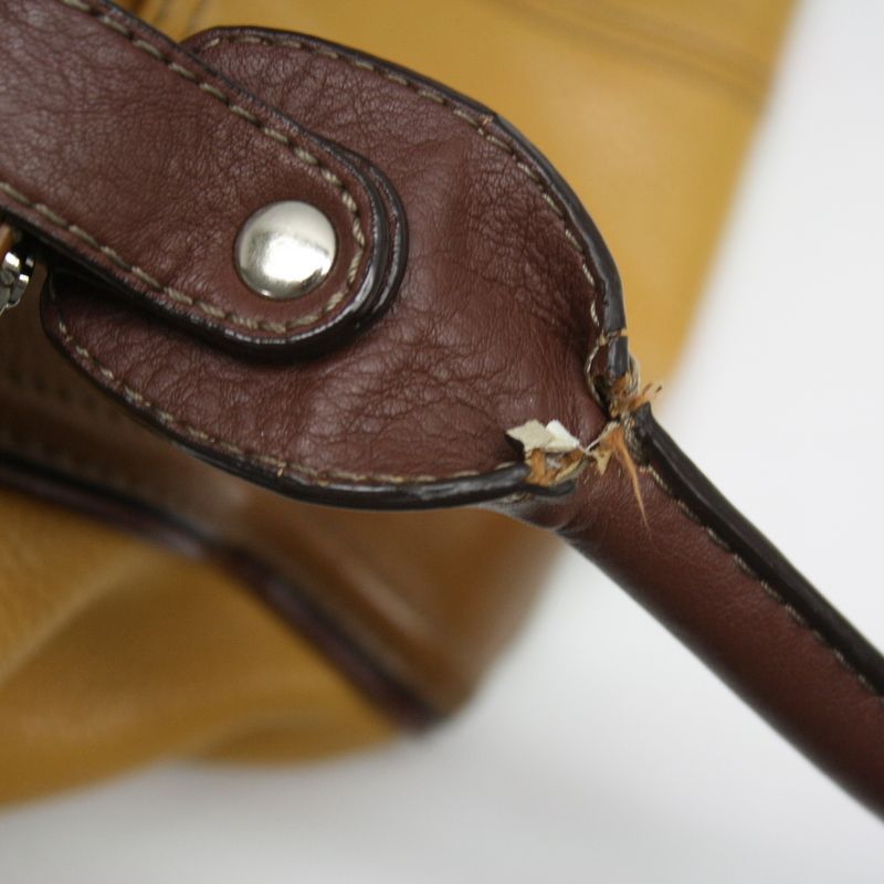 Tiganello Yellow & Brown Leather Handbag  