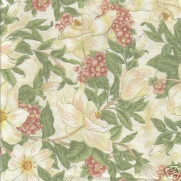 YDS Northcott Bella Floral QUILT FABRIC in Creams  