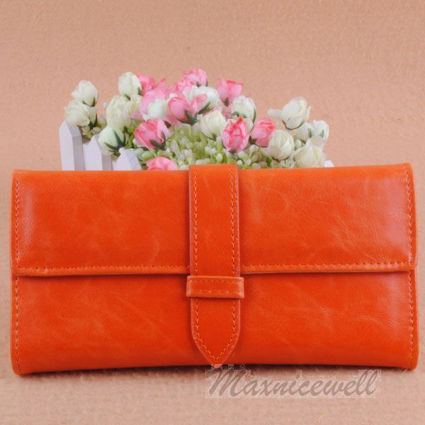 New Colorful Popular Womens Pure Color Quality Wallet Purse Clutch 