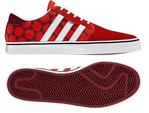 New Adidas Originals Men SEELEY Red White Shoes Retro Trainers 