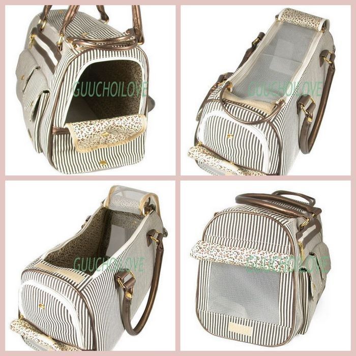 Pet Dog Cat Carrier Tote Bag Handbag Stripe Fashion ★  