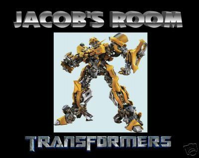 PERSONALIZED ROOM SIGN TRANSFORMERS BUMBLEBEE AUTOBOTS  