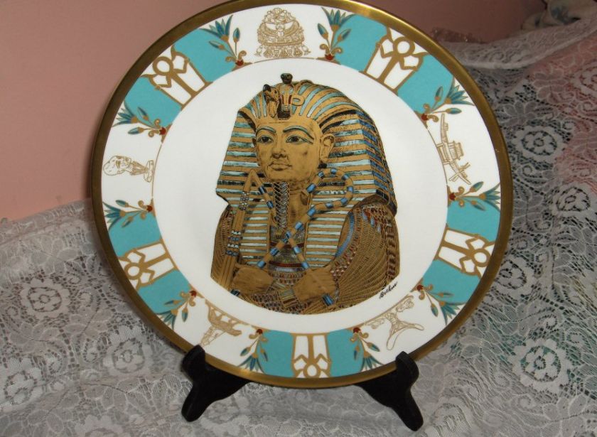 Boehm China King Tut Tutankhamen Plate Cairo Museum  