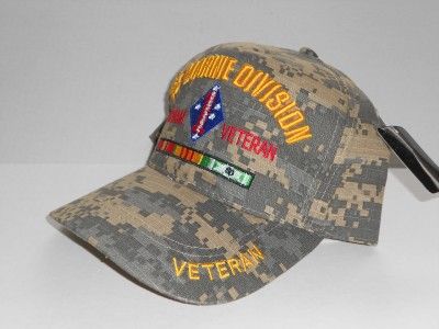 1ST Marine Division Vietnam Veteran Camo Cap/Hat NWT  