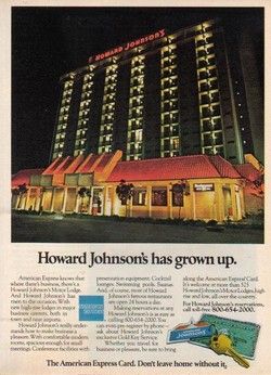 1977 Howard Johnsons Motor Lodge   American Express Credit Card   70s 