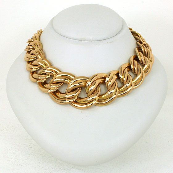 LOVELY VINTAGE 14K SOLID GOLD HEFTY CHAIN NECKLACE  